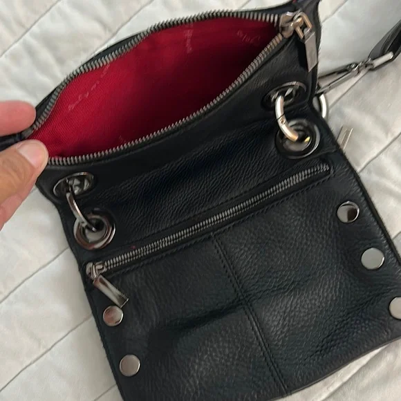 Hammitt Montana Rev Small Black Crossbody Bag with Metal Studs - Picture 8 of 12